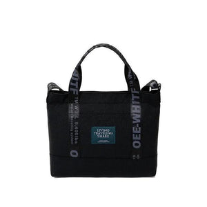 Canvas Shoulder Bag Large Capacity Crossbody Letters Handbag