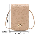 Women Small Square Shoulder Bags PU Handbags Cross-body Bags