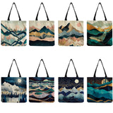 Eco Friendly Abstract Landscape Tote Bag