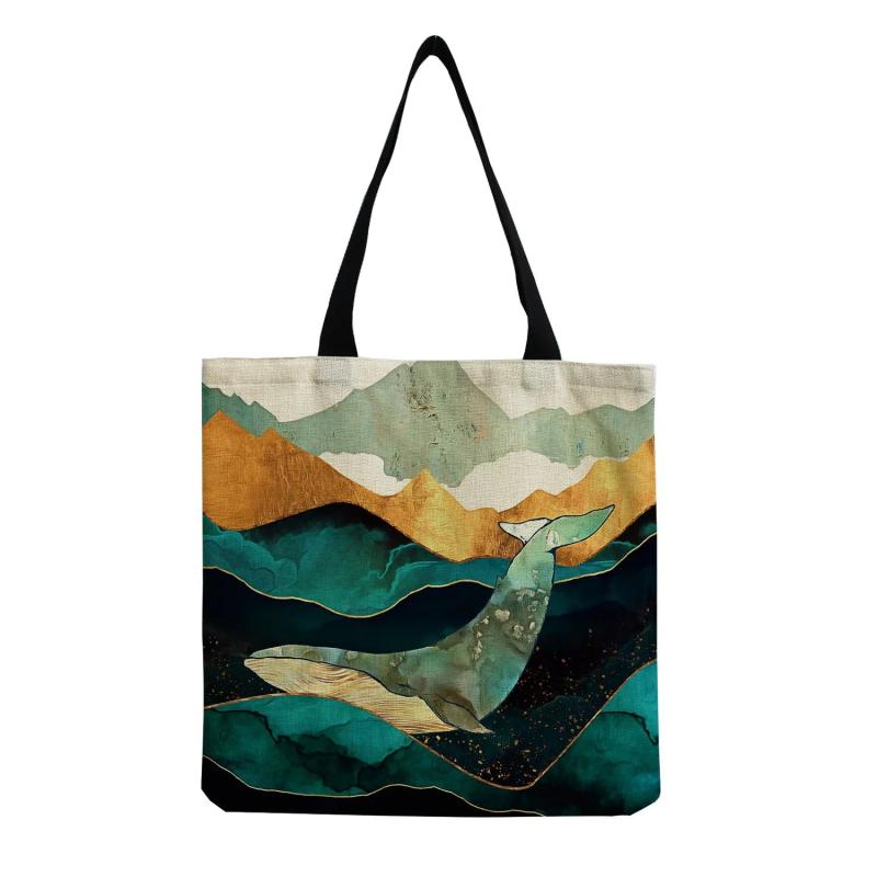 Eco Friendly Abstract Landscape Tote Bag