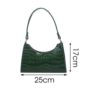 Crocodile Pattern Shoulder Bag Chain Clutch Ladies Shopper
