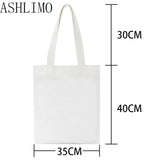 Flower Print Bag Canvas Shopper Large Handbag Tote Shoulder Lady Bag