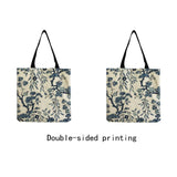Chinoiserie Print Shopping Tote Bag