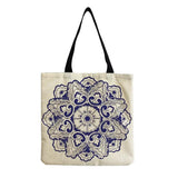 Chinoiserie Print Shopping Tote Bag
