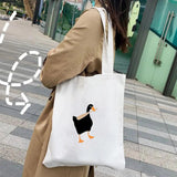Funny Honk Untitled Goose Game Cartoon Frog Pingu Duck Women Girl Canvas
