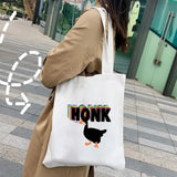 Funny Honk Untitled Goose Game Cartoon Frog Pingu Duck Women Girl Canvas