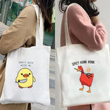 Funny Honk Untitled Goose Game Cartoon Frog Pingu Duck Women Girl Canvas