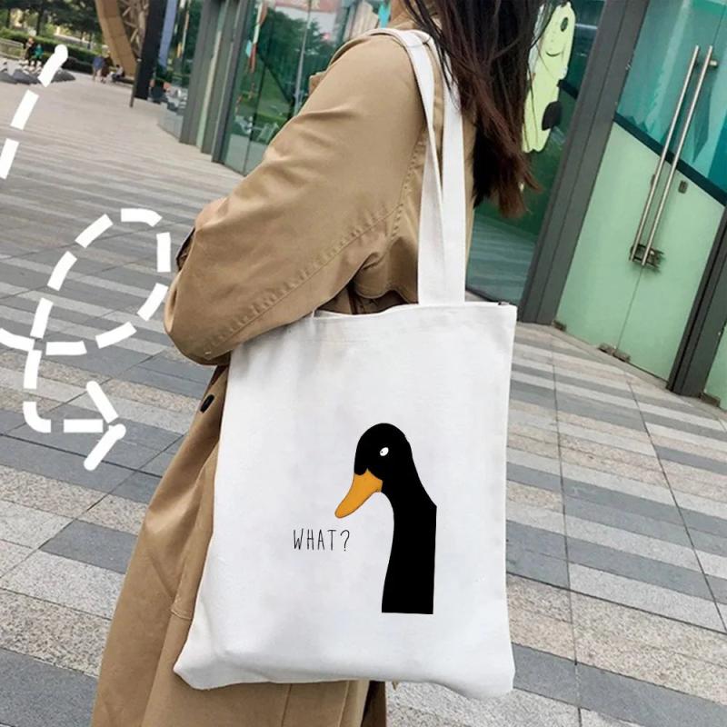 Funny Honk Untitled Goose Game Cartoon Frog Pingu Duck Women Girl Canvas