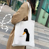 Funny Honk Untitled Goose Game Cartoon Frog Pingu Duck Women Girl Canvas