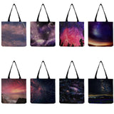 Starry Print Foldable Shoulder Bag Large Capacity Customizable