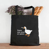 Funny Honk Untitled Goose Game Frog Pingu Duck Canvas Shoulder Bag