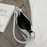 Women Newspaper Printing PU Leather Shoulder Bag Handbag