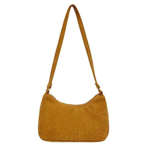 Corduroy Solid Women's Shoulder Bag