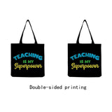 Eco Friendly Customizable Shopper Bag Portable Foldable School Teacher Gift