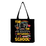 Eco Friendly Customizable Shopper Bag Portable Foldable School Teacher Gift