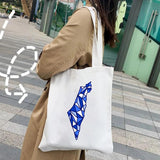 Jerusalem Arabic Flag Map Palestinian Wailing Wall Women's Shopper Totes