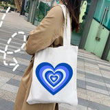 Colorful Latte Love Wildflower Heart Coffee Brown Green Pink Shopper Tote