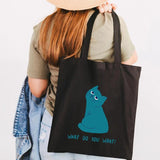Pink Bunny Girl Rabbit Cat Women Shopper Bag Handbag Tote Shoulder Canvas