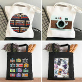 Vintage Mix Cassette Tape Cutting Board Camera Women's Handbag