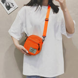 Canvas Patchwork Crossbody Shoulder Messenger Bag for Women