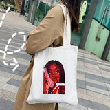 African Melanin Poppin American Sexy Girl Women Canvas Shoulder Handbags
