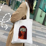 African Melanin Poppin American Sexy Girl Women Canvas Shoulder Handbags