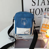 Canvas Shoulder Women's Bag Small Crossbody Bag for Girl Students