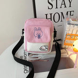 Canvas Shoulder Women's Bag Small Crossbody Bag for Girl Students