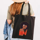 Melanin Poppin African Girls Shoulder Bag Tote