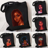 Melanin Poppin African Girls Shoulder Bag Tote