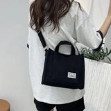 Corduroy Women's Tote Shoulder Bag Retro Canvas Crossbody