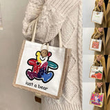 Japanese Style Lunch Bag Canvas Lunch Box Picnic Tote Small Handbag Pouch