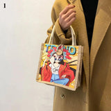 Japanese Style Lunch Bag Canvas Lunch Box Picnic Tote Small Handbag Pouch