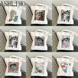 David Michelangelo Oil Painting Anime Shopping Bag Handbag Tote Bag