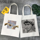 David Michelangelo Oil Painting Anime Shopping Bag Handbag Tote Bag