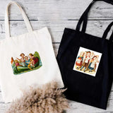 European Baby Shoulder Bag Renaissance Oil Painting Pattern Canvas Organizer