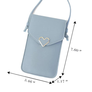 Touch Screen Cell Phone Purse Transparent Bag Hasp Cross Wallets