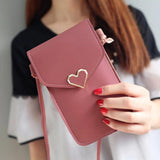 Touch Screen Cell Phone Purse Transparent Bag Hasp Cross Wallets