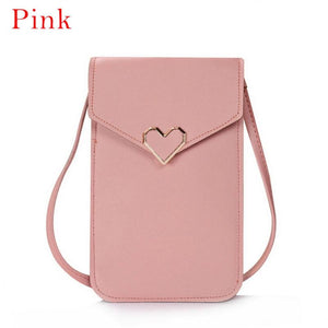 Touch Screen Cell Phone Purse Transparent Bag Hasp Cross Wallets