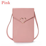 Touch Screen Cell Phone Purse Transparent Bag Hasp Cross Wallets