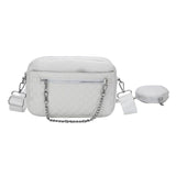Vintage Leather Shoulder Bag with Rhombus Pattern Crossbody Hand Bag