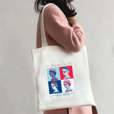 Queen Elizabeth II England Flag British Painting Women Canvas Shopper Bag