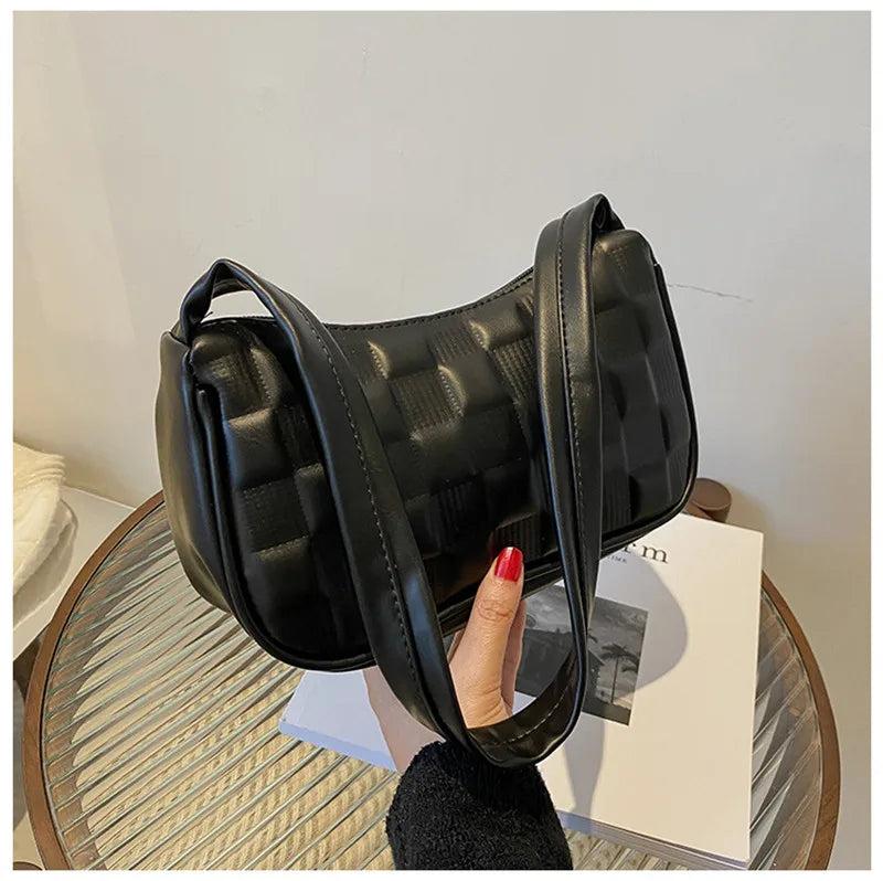 Women's PU Leather Underarm Shoulder Bag Armpit Purse Handbag