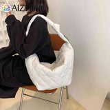 Women Cotton Padded Hobos Handbags Casual Shoulder Totes Bags