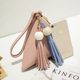 Triangle Wallet Small Women PU Leather Handbag Solid Totes Clutch Ladies Purse