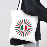 Mexico Flag Heart Emblem Distressed Mexican Watercolor Ink Painting Canvas
