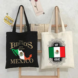 Mexico Flag Heart Emblem Distressed Mexican Watercolor Ink Painting Canvas