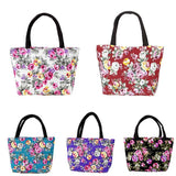 Canvas Flowers Printed Messenger Bag Girls Handbag Ladies Shoulder Bag