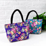 Canvas Flowers Printed Messenger Bag Girls Handbag Ladies Shoulder Bag