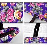 Canvas Flowers Printed Messenger Bag Girls Handbag Ladies Shoulder Bag